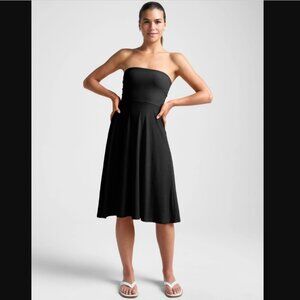 Beyond Yoga Featherweight Strapless Dress Darkest Night Size M NWT
